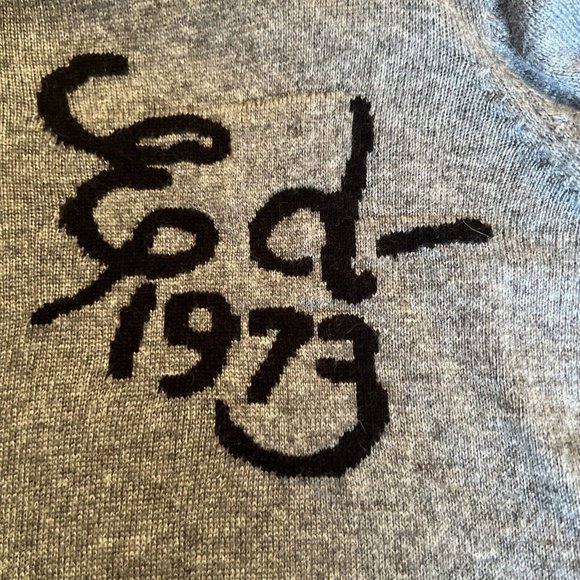 ED HARDY L Hooded Wool Blend Zip Knit Sweater Cardigan DEATH BEFORE DISH… - Picture 10 of 10